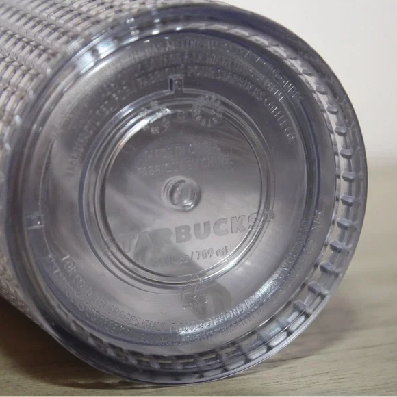Starbucks 2020 Holiday Silver Studded Grid 24oz Cold Cup Tumbler Disco Winter - Picture 6 of 6